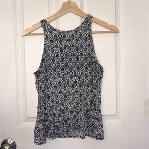 patterned peplum Abercrombie tank